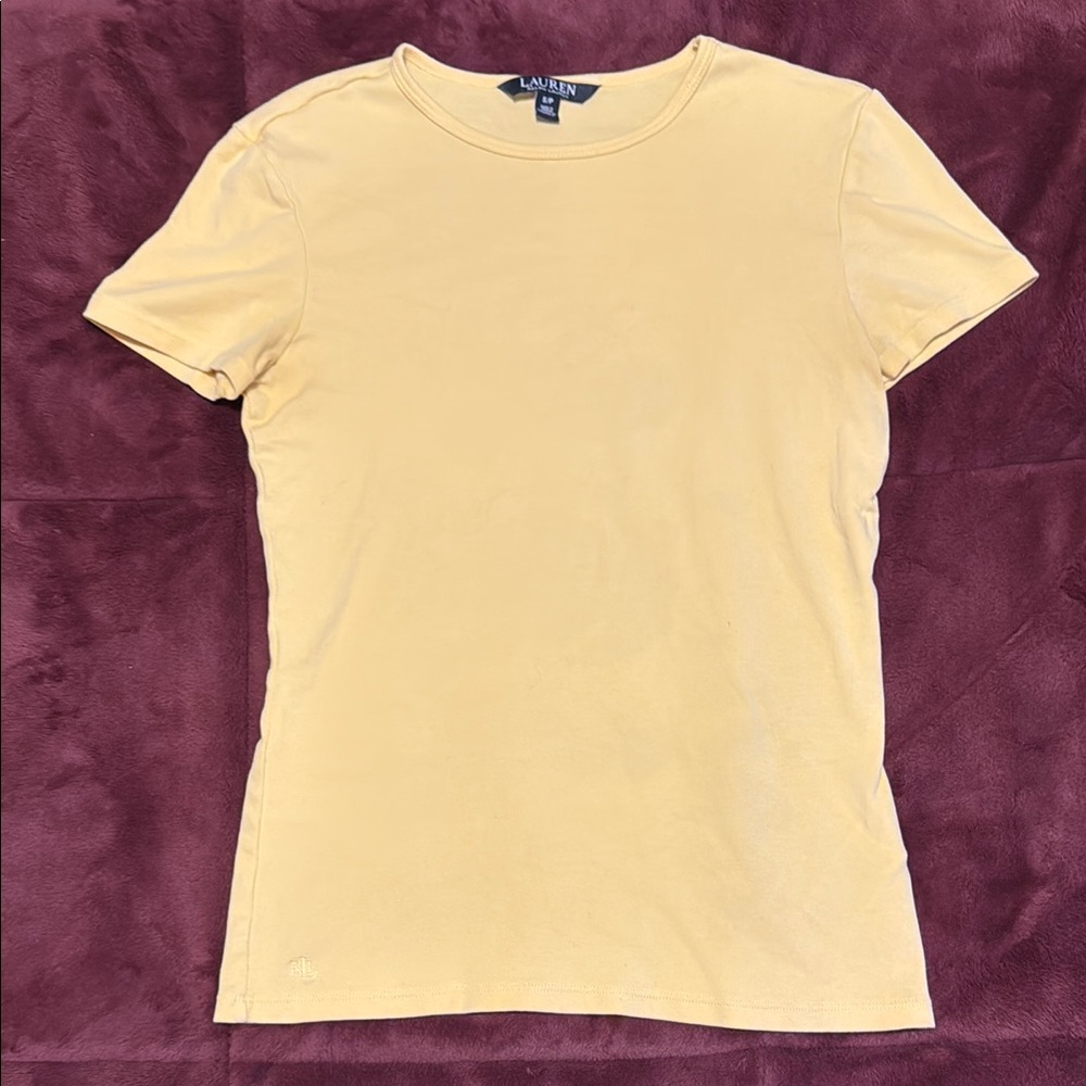 Ralph Lauren Yellow Fitted Short Sleeve Tee